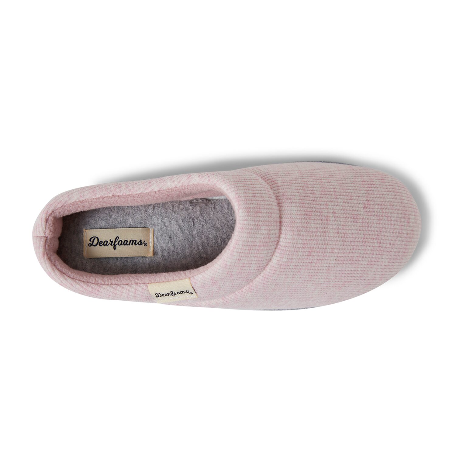 Dearfoams Lacey Rib Knit Womens Clog Slippers