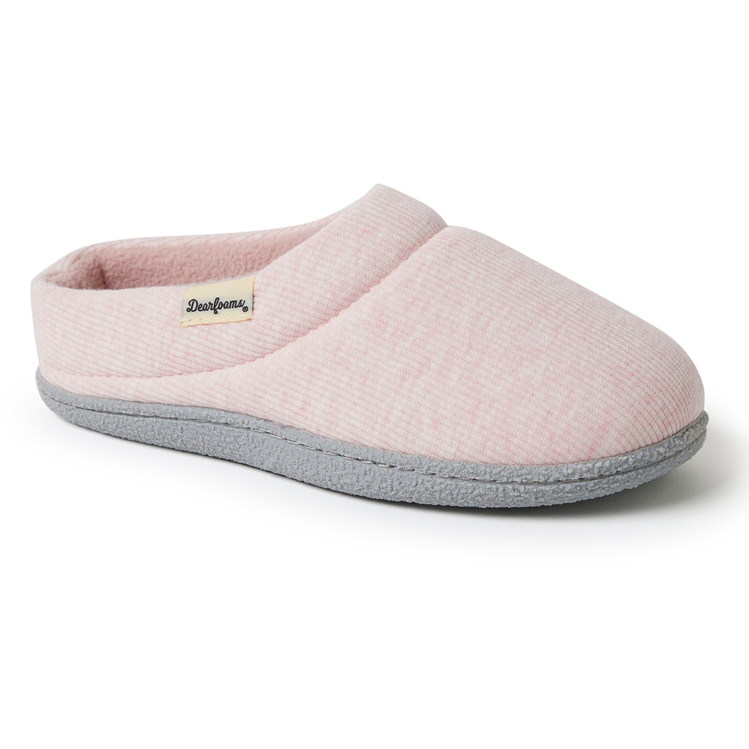 Dearfoams Lacey Rib Knit Womens Clog Slippers