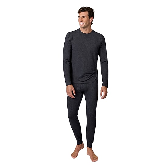 Free Country Mens Cloud Knit Crew Neck Long Sleeve Thermal Shirt