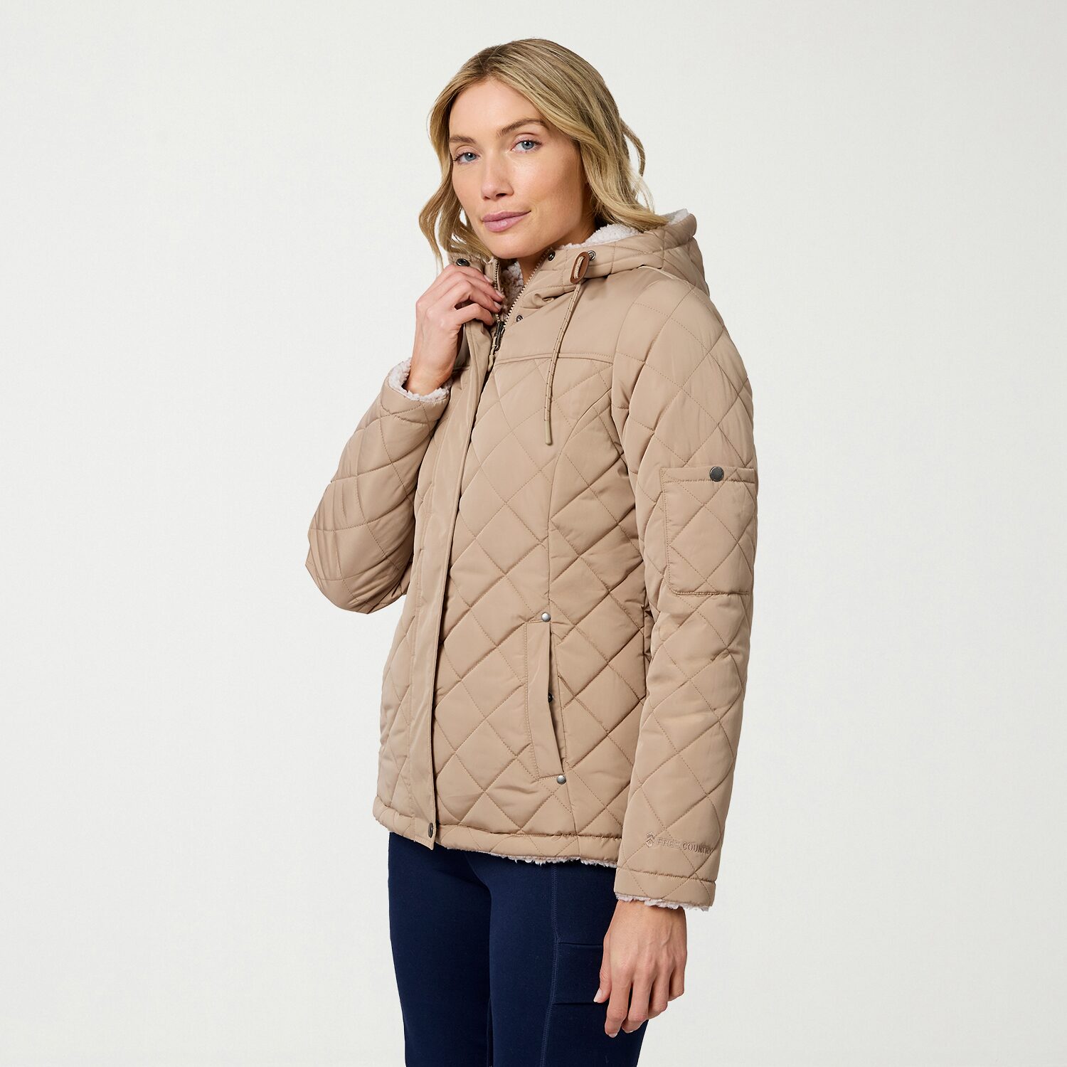 Free Country Womens Reversible Midweight Quilted Jacket