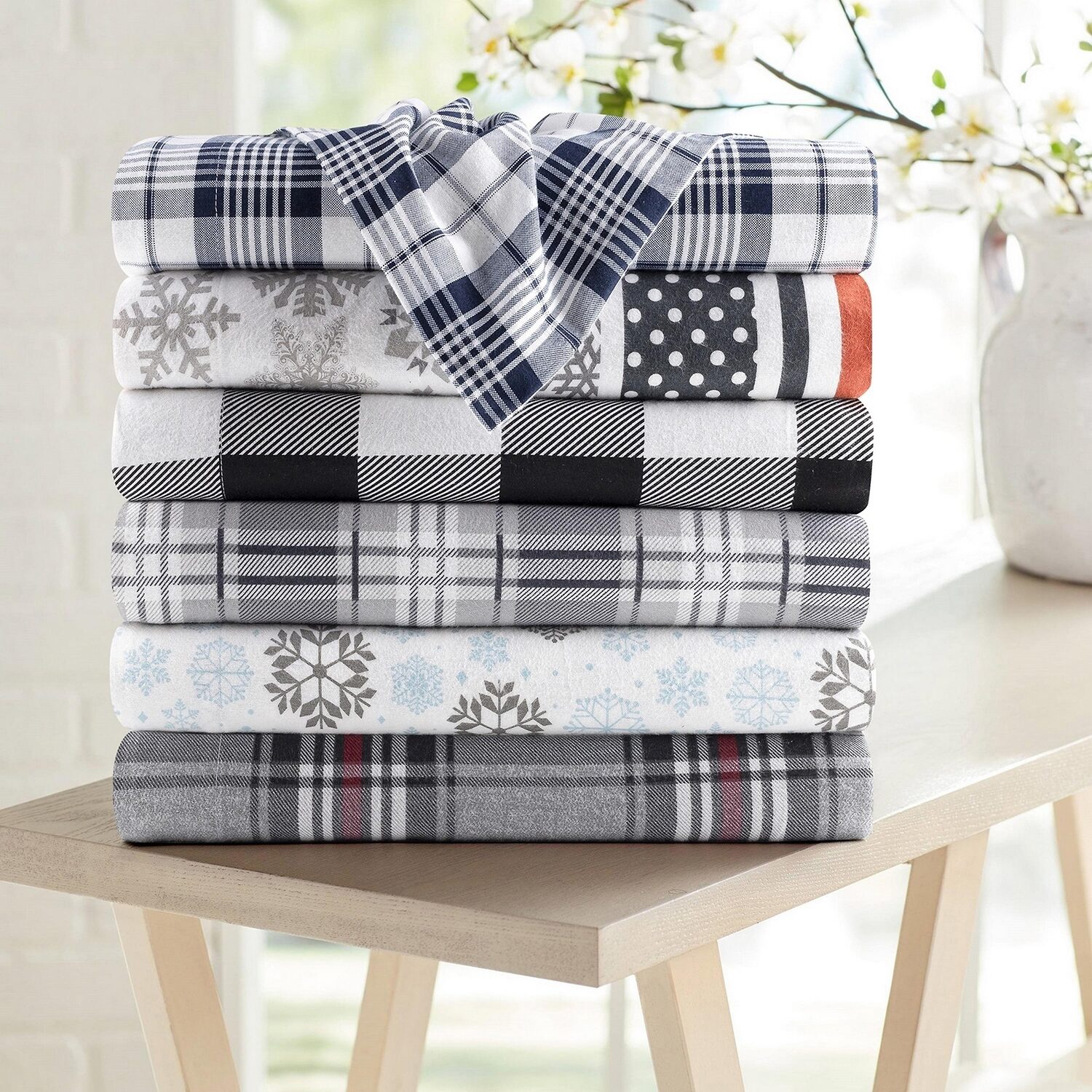 Kathy Ireland Turkish Cotton Flannel Deep Pocket Sheet Set