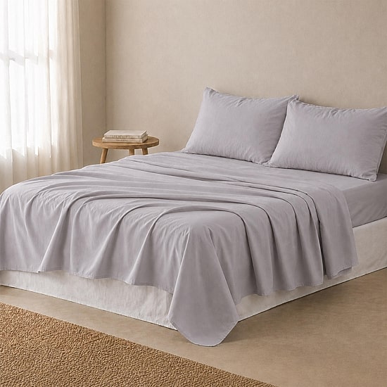 Kathy Ireland Organic Cotton Percale 300tc Deep Pocket Sheet Set
