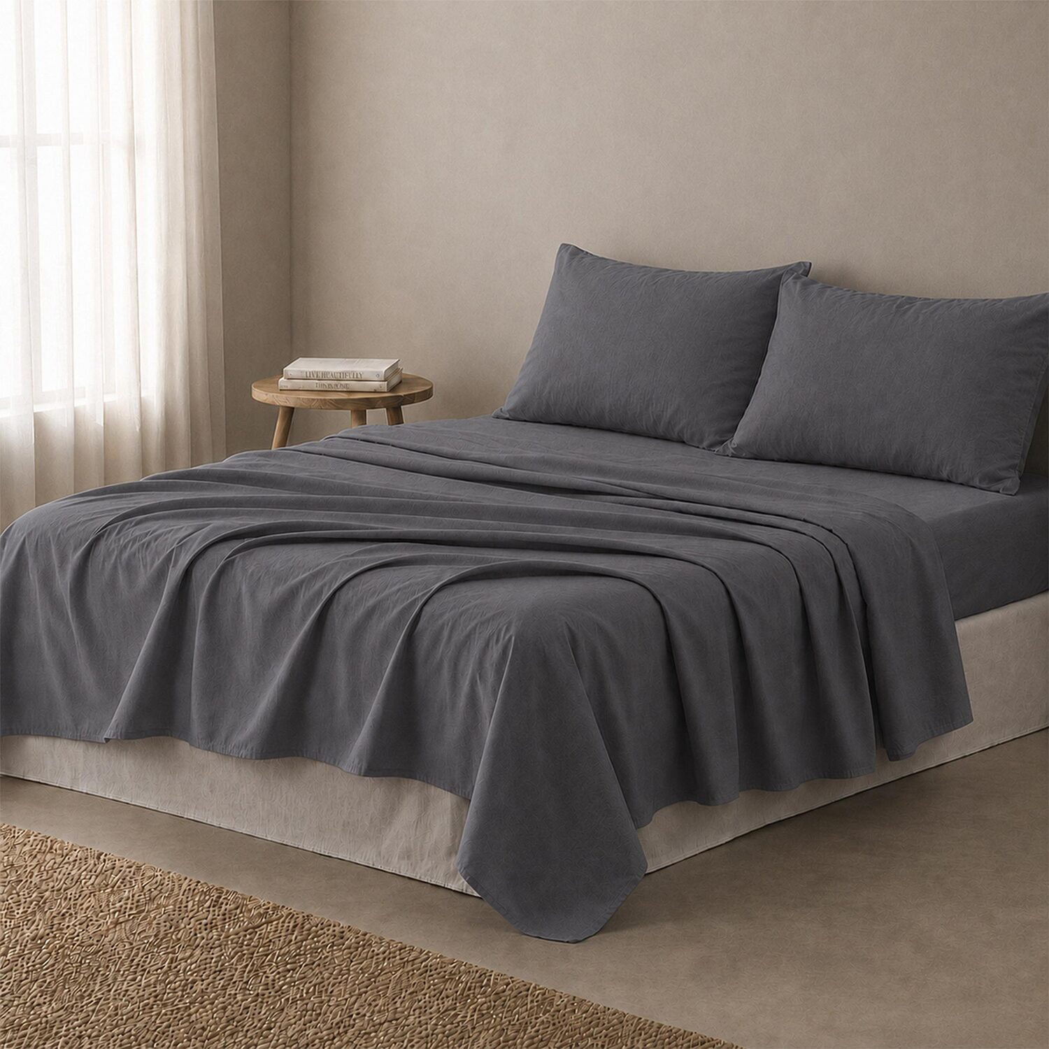 Kathy Ireland Organic Cotton Percale 300tc Deep Pocket Sheet Set