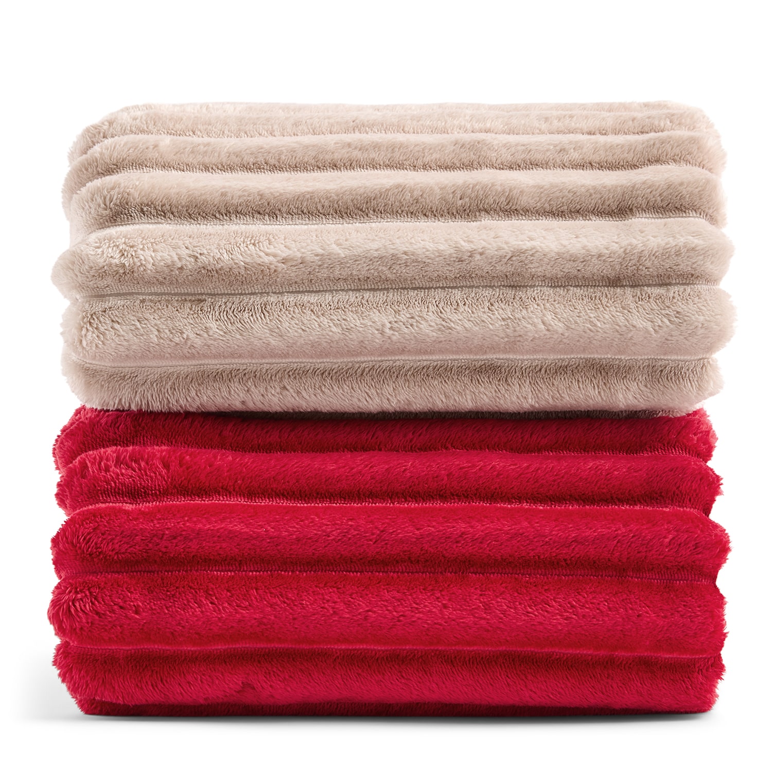 North Pole Trading Co. Ribbed Mink Sherpa Throw