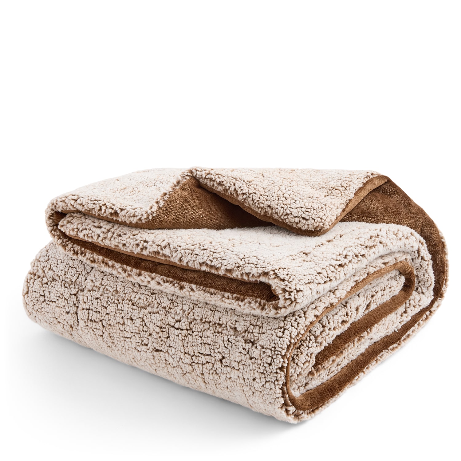 North Pole Trading Co. Mink Bottom Dyed \Nsherpa Throw