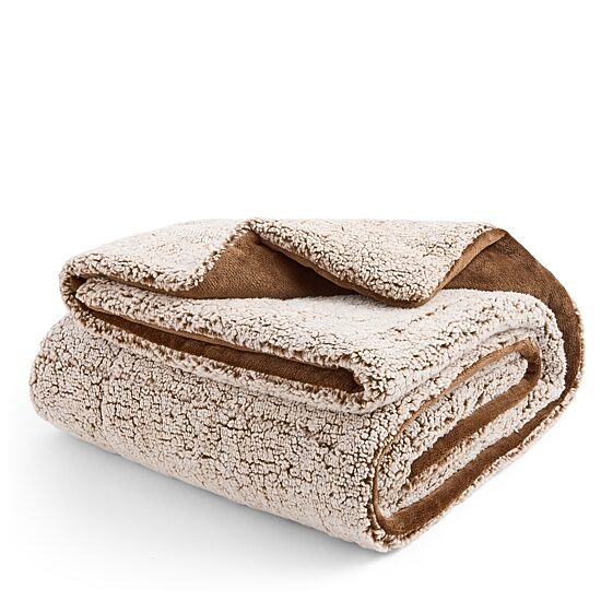North Pole Trading Co. Mink Bottom Dyed Sherpa Throw