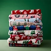 North Pole Trading Co. Holiday Velvet Plush Throw