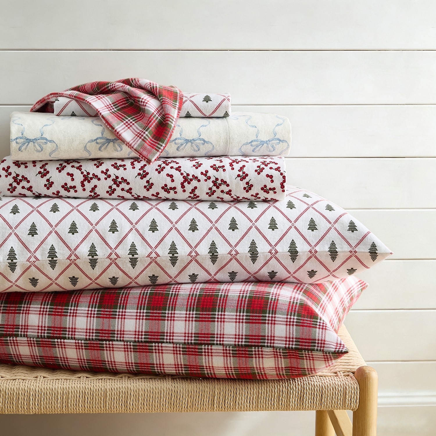 Martha Stewart Holiday Flannel Sheet Set