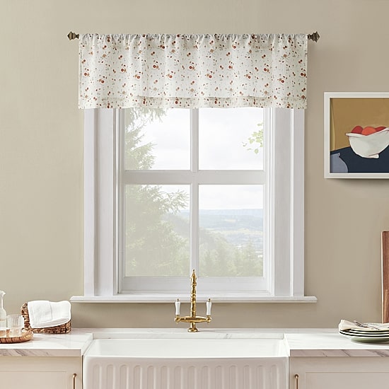 No 918 Mirabelle Ditsy Floral 2-pc. Rod Pocket Window Tier
