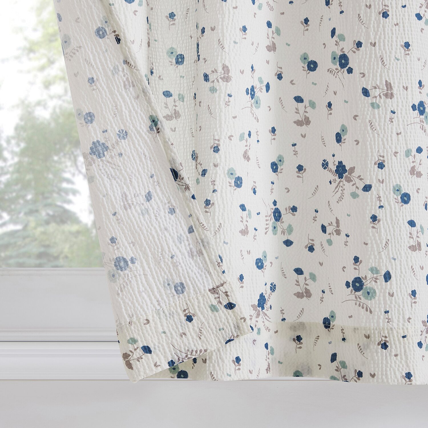 No 918 Mirabelle Ditsy Floral 2-pc. Rod Pocket Window Tier