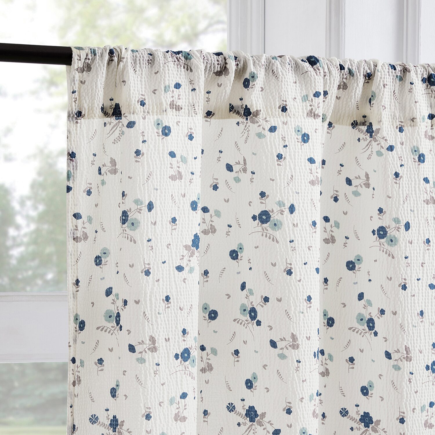 No 918 Mirabelle Ditsy Floral 2-pc. Rod Pocket Window Tier