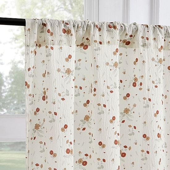 No 918 Mirabelle Ditsy Floral 2-pc. Rod Pocket Window Tier