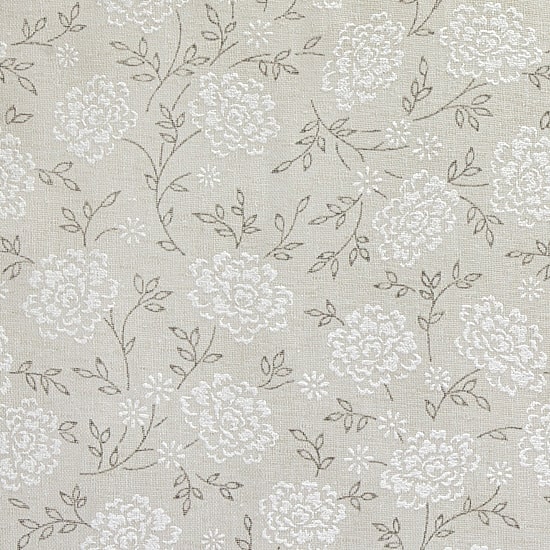 No 918 Jacqueline Tonal Floral Puff Print Rod Pocket Tailored Valance