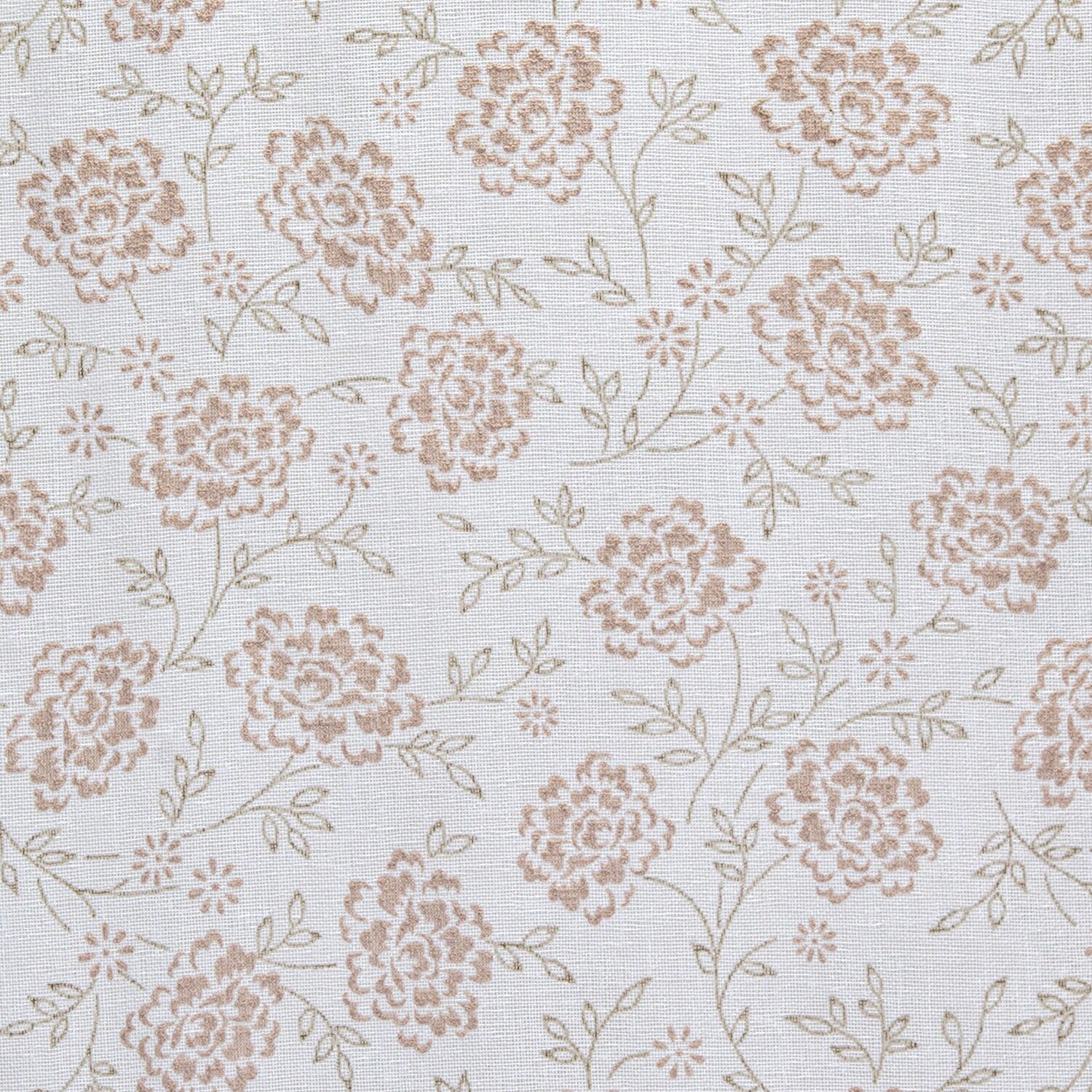 No 918 Jacqueline Tonal Floral Puff Print Rod Pocket Embellished Semi-Sheer Single Curtain Panel