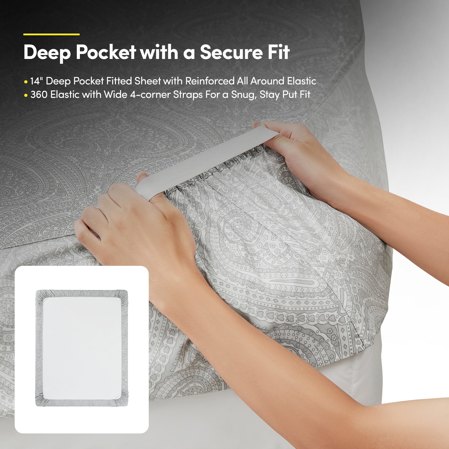 Sweet Home Collection 1500tc Deep Pocket Sheet Set