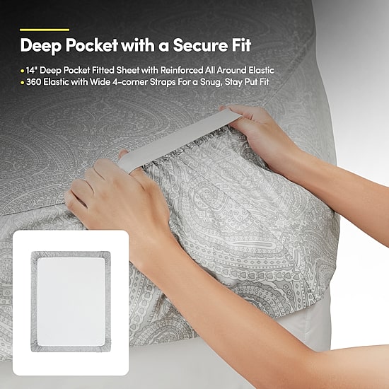 Sweet Home Collection 1500tc Deep Pocket Sheet Set