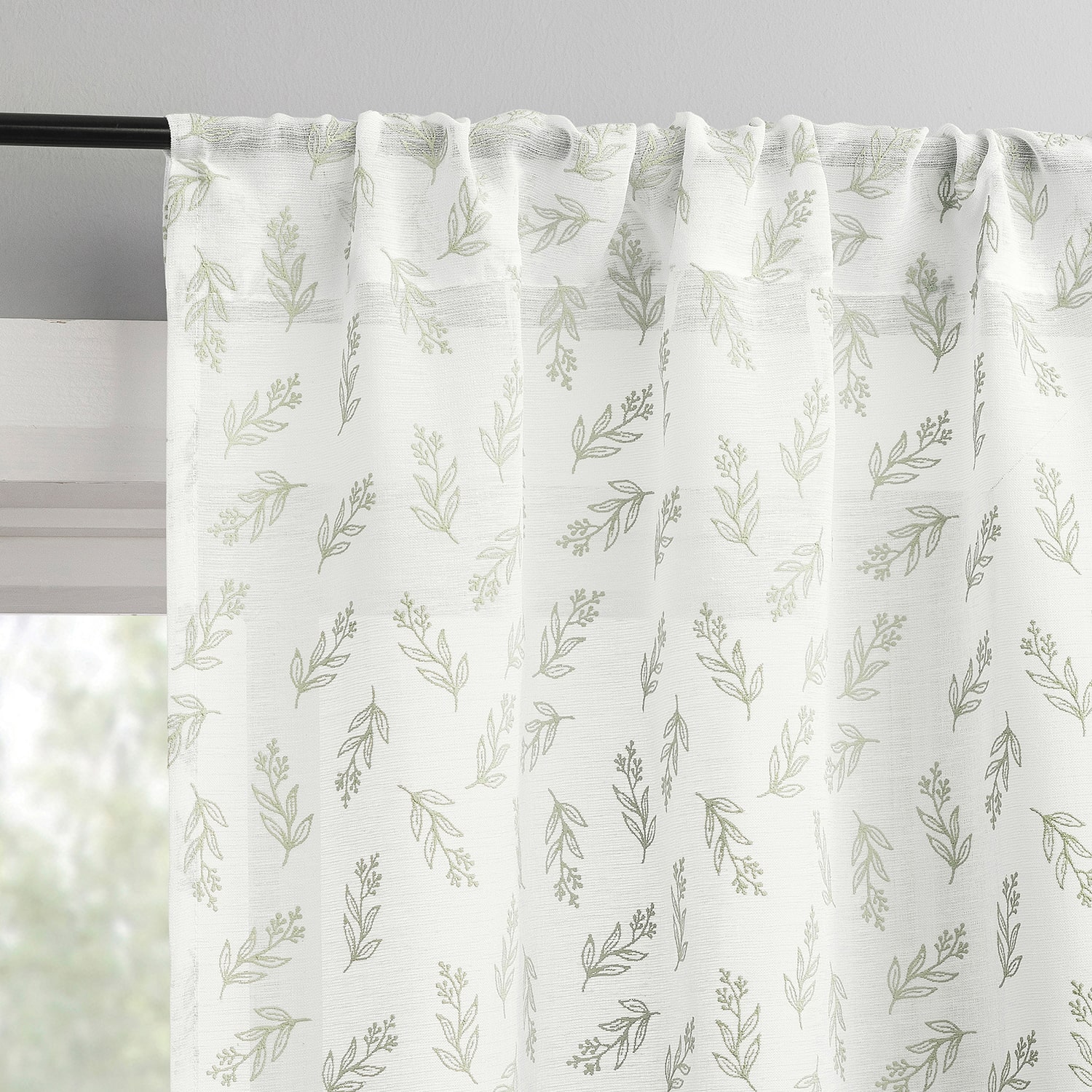 No 918 Rosemary 2-pc. Rod Pocket Window Tier