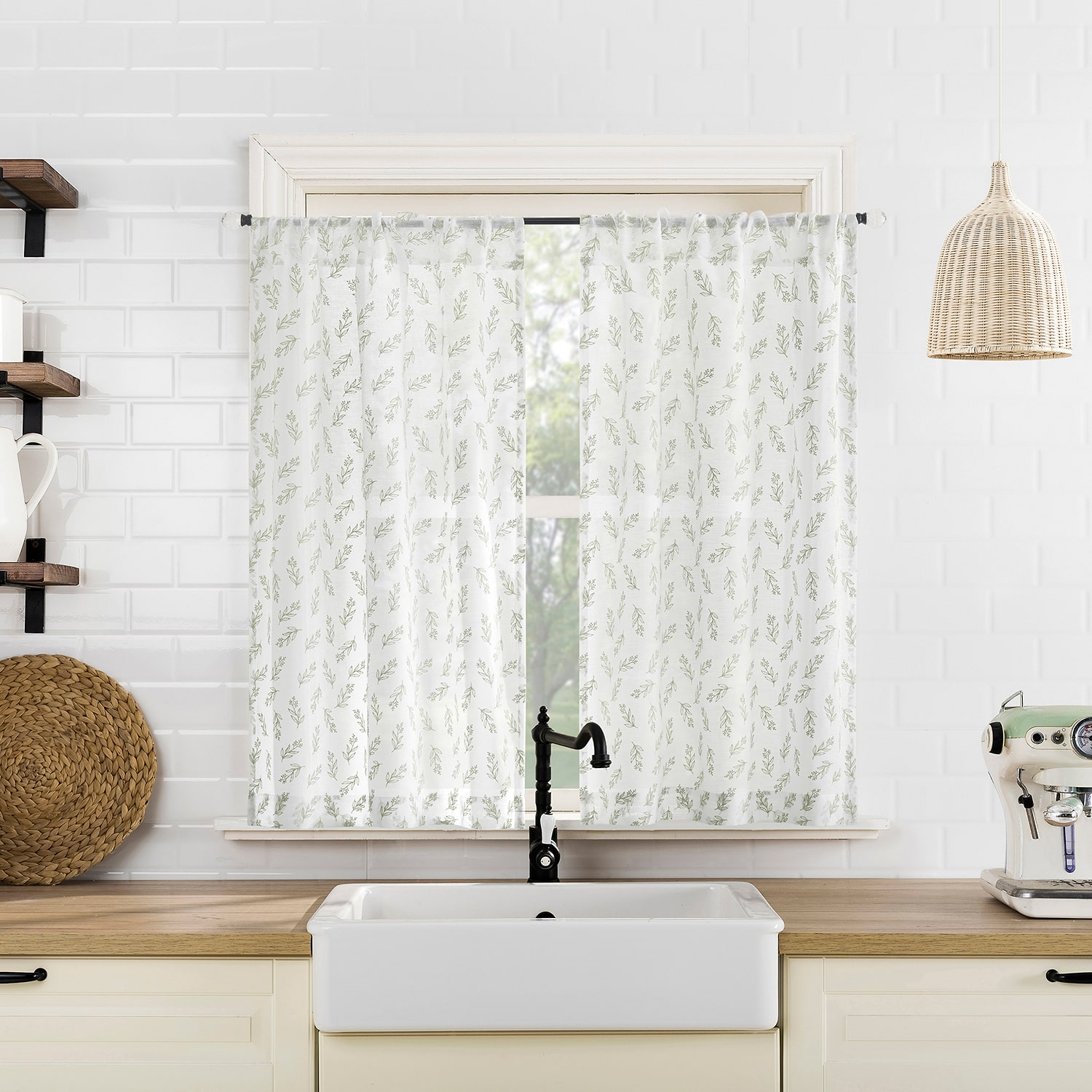 No 918 Rosemary 2-pc. Rod Pocket Window Tier
