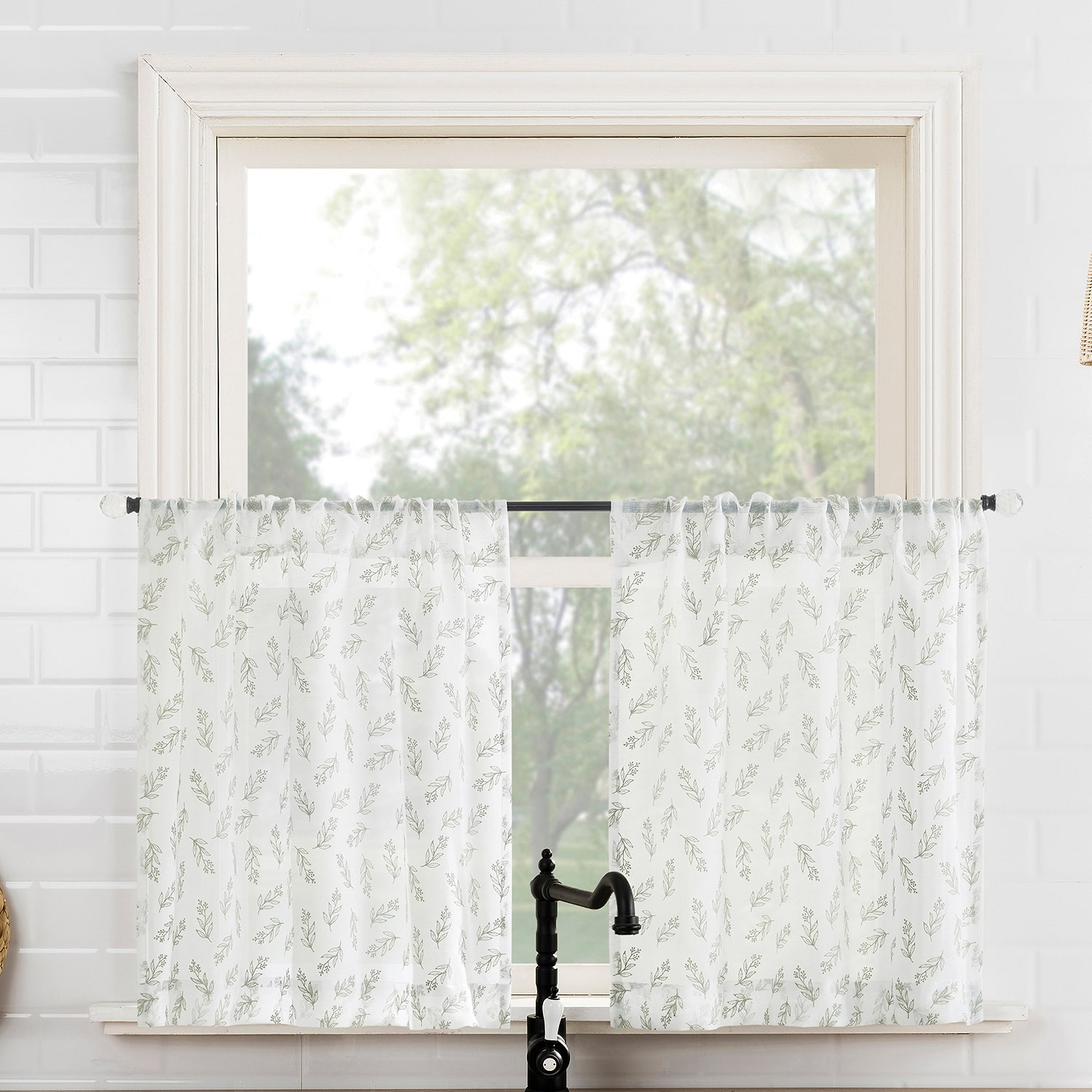 No 918 Rosemary 2-pc. Rod Pocket Window Tier