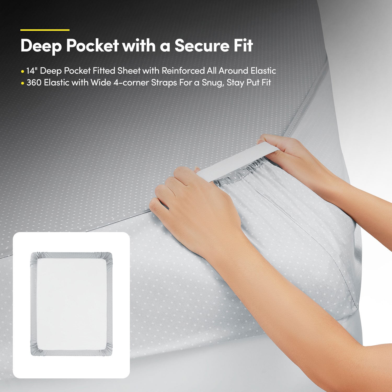 Sweet Home Collection™ 6 Piece Polka Dots Printed Sheet Set, Deluxe Ultra Soft 1500 Series, Double Brushed Microfiber