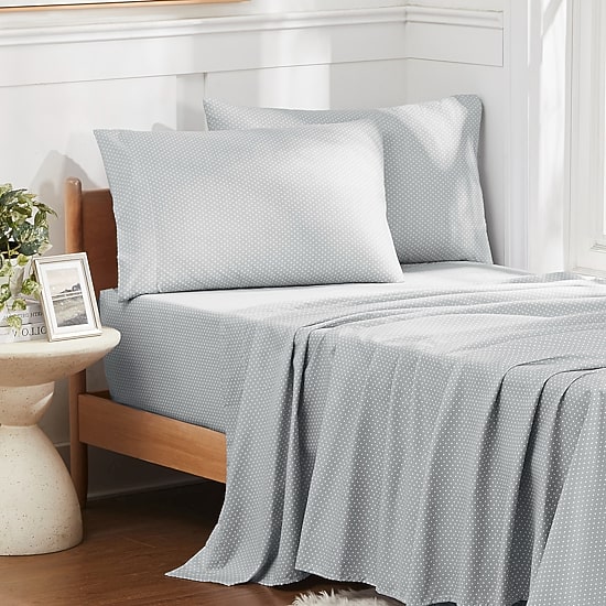 Sweet Home Collection™ 6 Piece Polka Dots Printed Sheet Set, Deluxe Ultra Soft 1500 Series, Double Brushed Microfiber