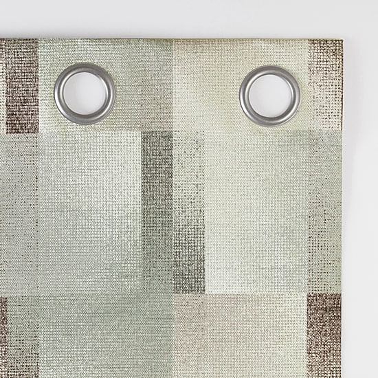 Sun Zero Sterling Gradient Geometric Grommet Top 100% Blackout Single Curtain Panel