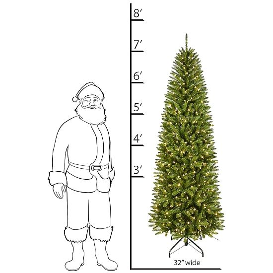 Traditional 7 1/2 Foot Pre-Lit Fir Christmas Tree