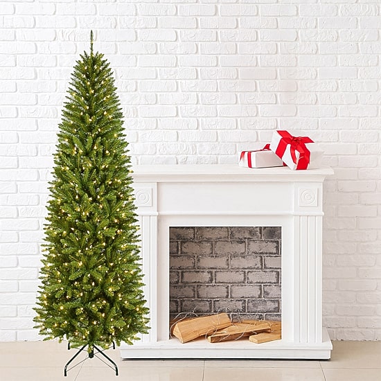 Traditional 7 1/2 Foot Pre-Lit Fir Christmas Tree