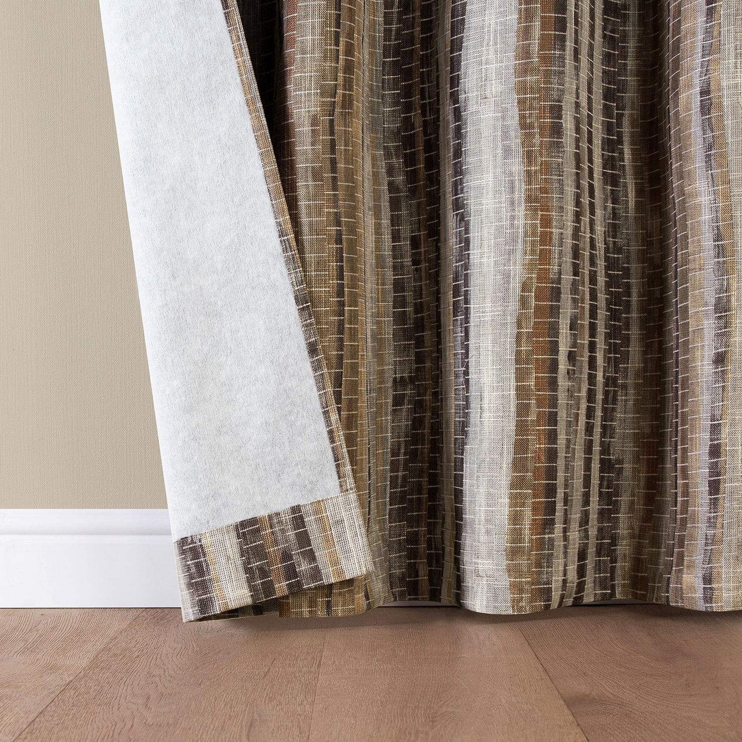 Sun Zero Avila Abstract Stripe Grommet Top 100% Blackout Single Curtain Panel