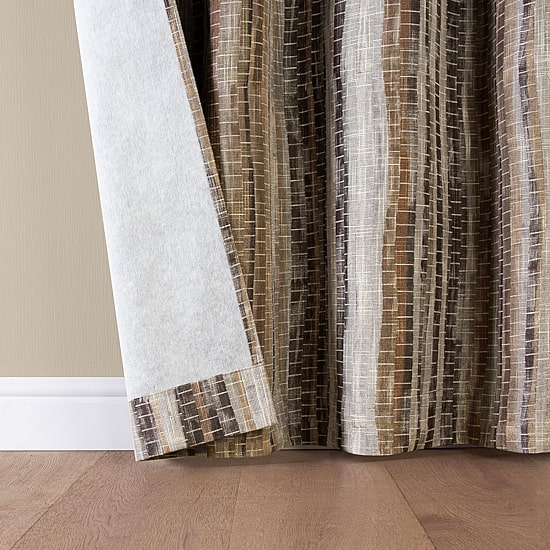 Sun Zero Avila Abstract Stripe Grommet Top 100% Blackout Single Curtain Panel