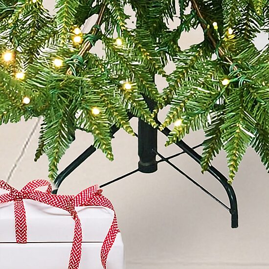 Traditional 6 Foot Pre-Lit Pine Christmas Tree