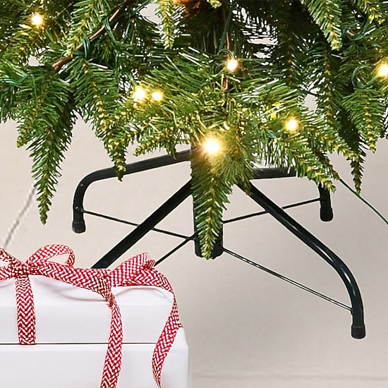 Traditional 4 Foot Pre-Lit Pine Christmas Tree