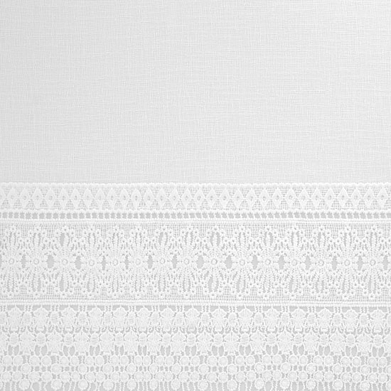 No 918 Camille Macrame Lace Trim 2-pc. Rod Pocket Window Tier
