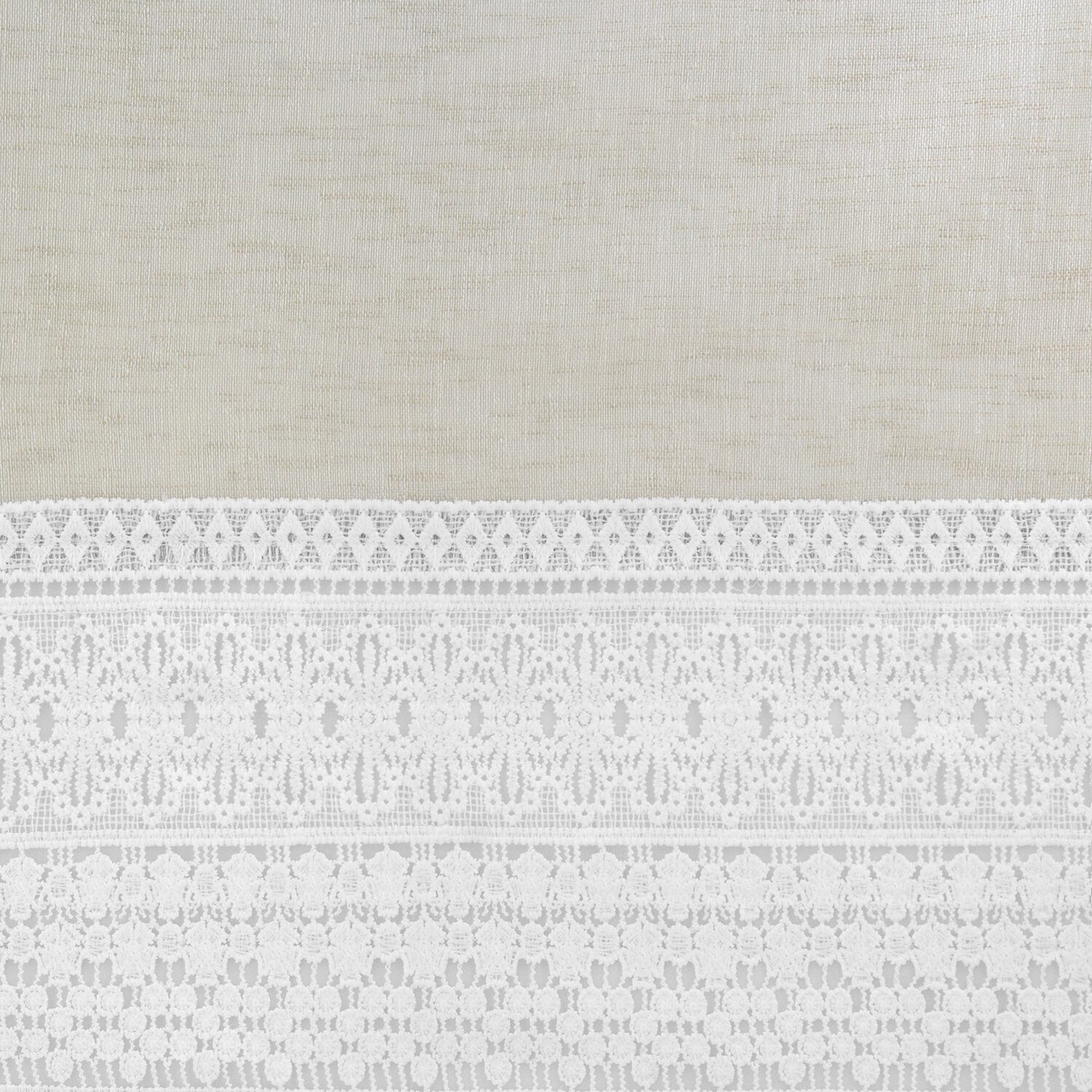 No 918 Camille Macrame Lace Trim 2-pc. Rod Pocket Window Tier