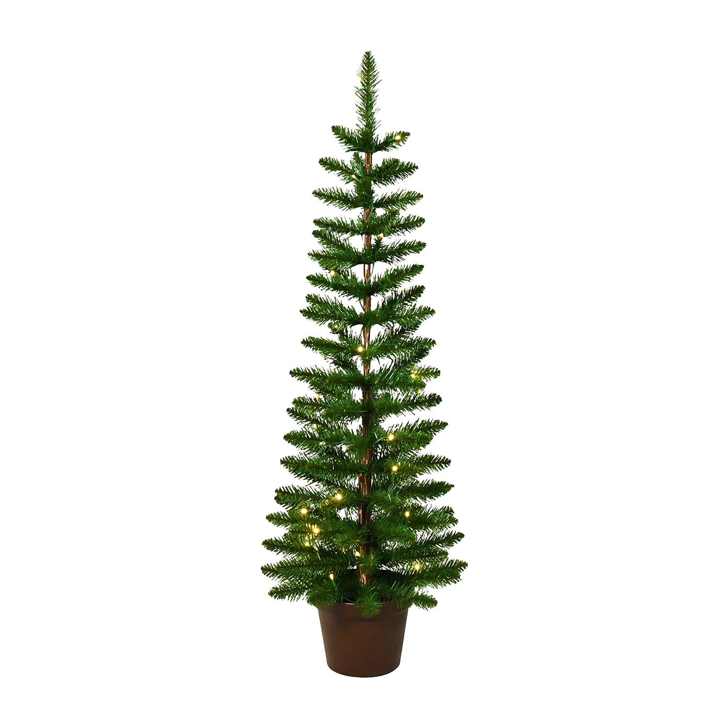Traditional 4 Foot Pre-Lit Pine Christmas Tree