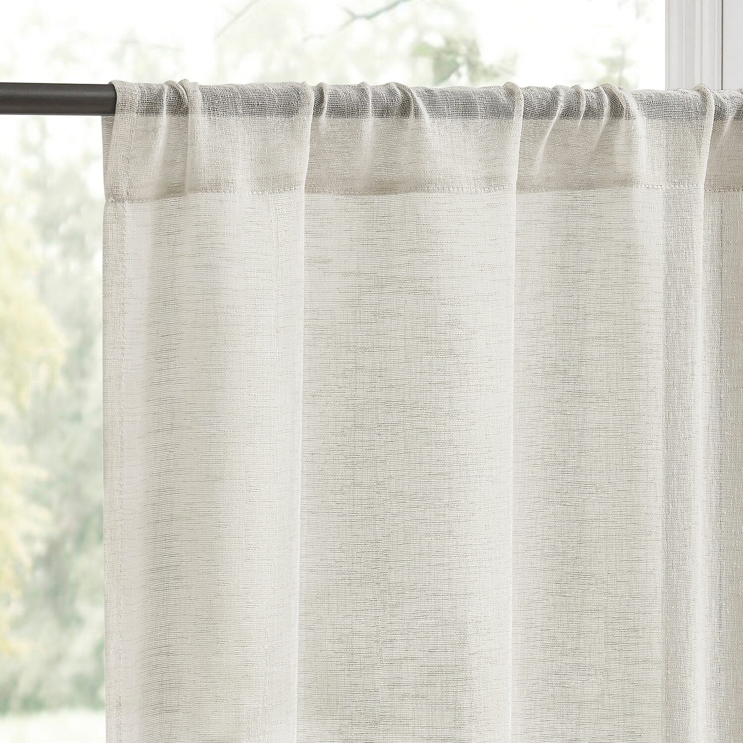 No 918 Camille Macrame Lace Trim 2-pc. Rod Pocket Window Tier