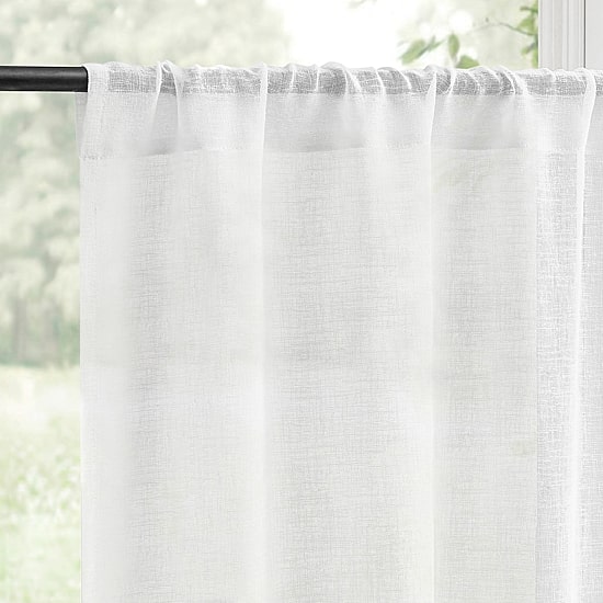 No 918 Camille Macrame Lace Trim 2-pc. Rod Pocket Window Tier