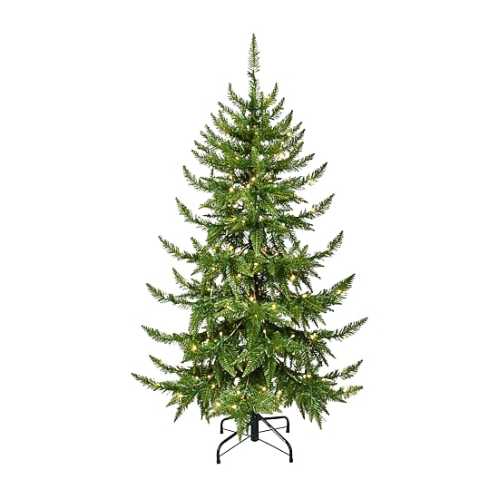 Traditional 5 Foot Pre-Lit Pine Christmas Tree