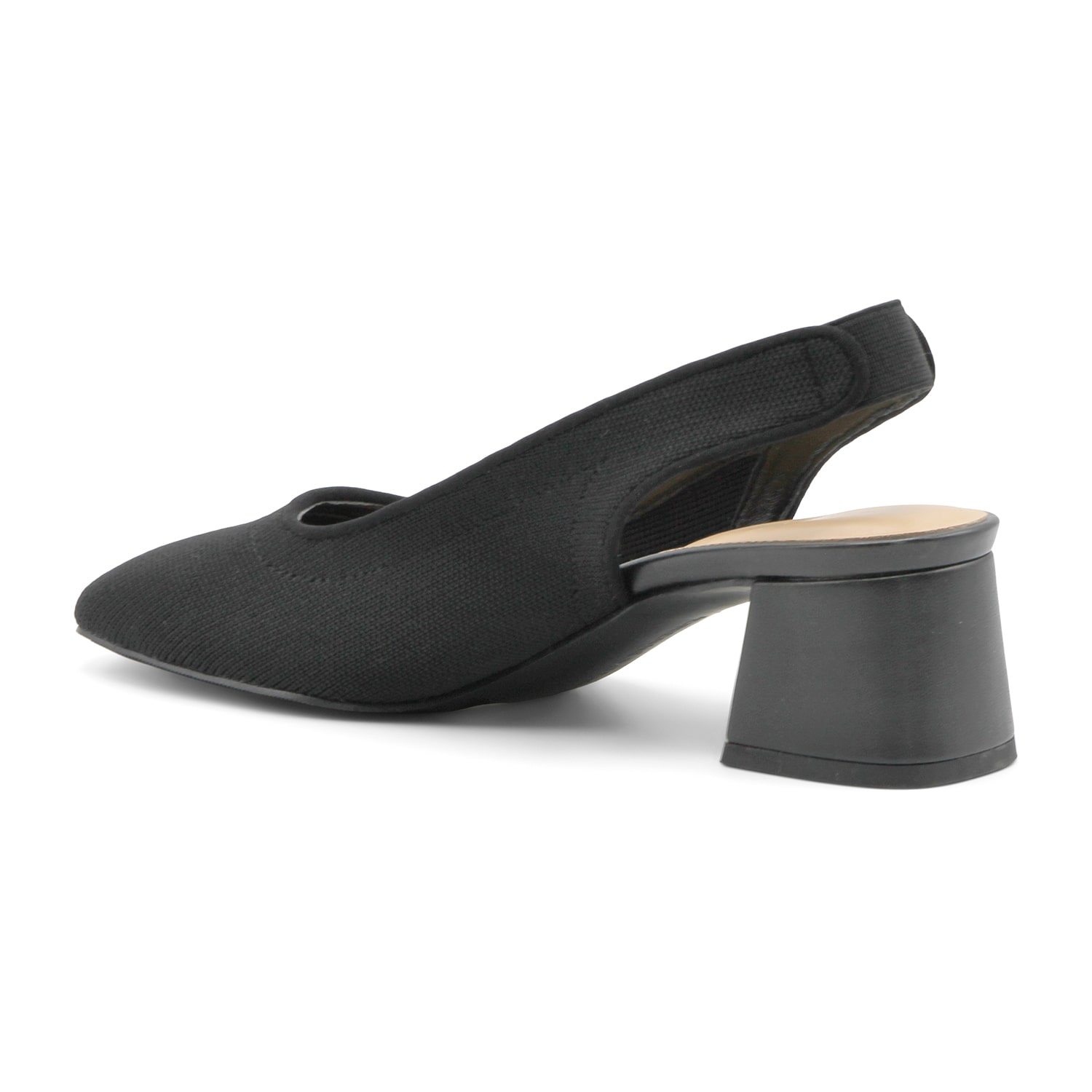 Adrienne Vittadini Thom Womens Almond Closed Toe Block Heel Pumps