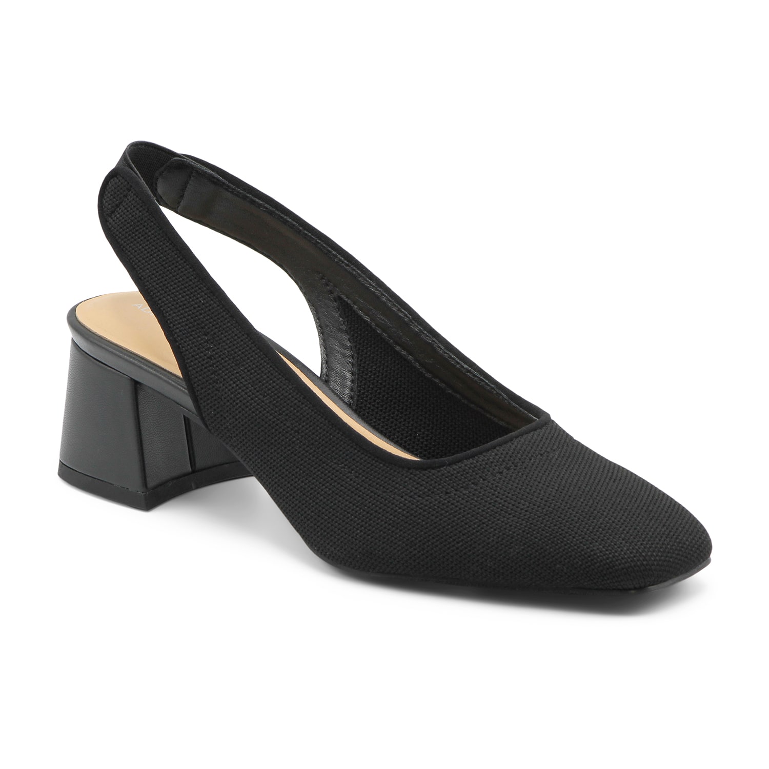 Adrienne Vittadini Thom Womens Almond Closed Toe Block Heel Pumps