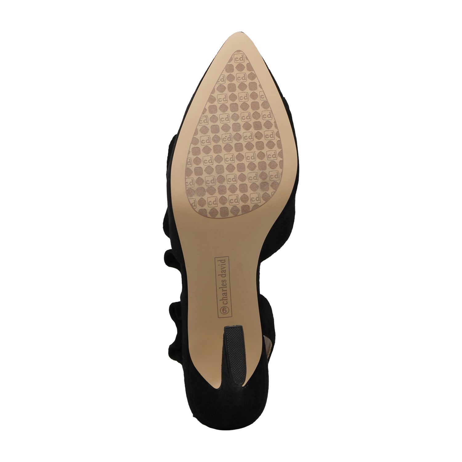 Charles David Lapel Womens Pointed Closed Toe Flared Heel Pumps