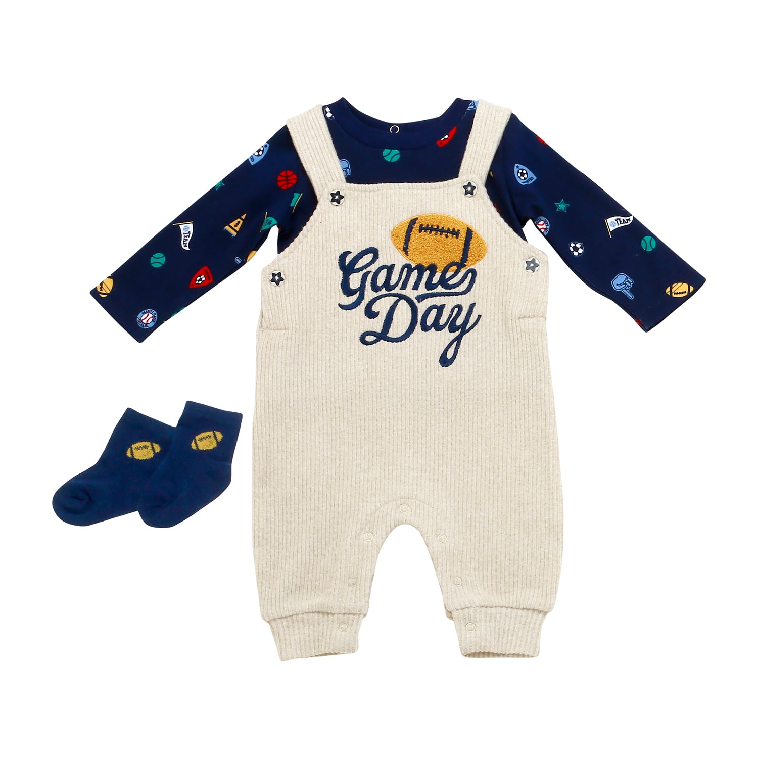 Baby Starters Boys 3-pc. Overall Set