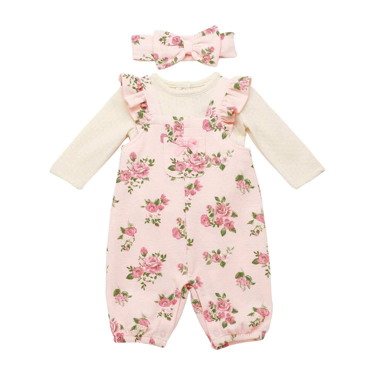 Baby Starters Girls 3-pc. Overall Set