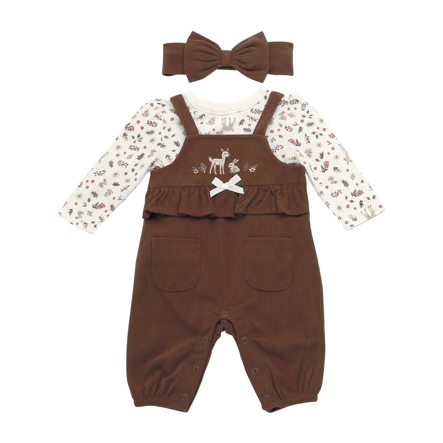 Baby Starters Girls 3-pc. Overall Set