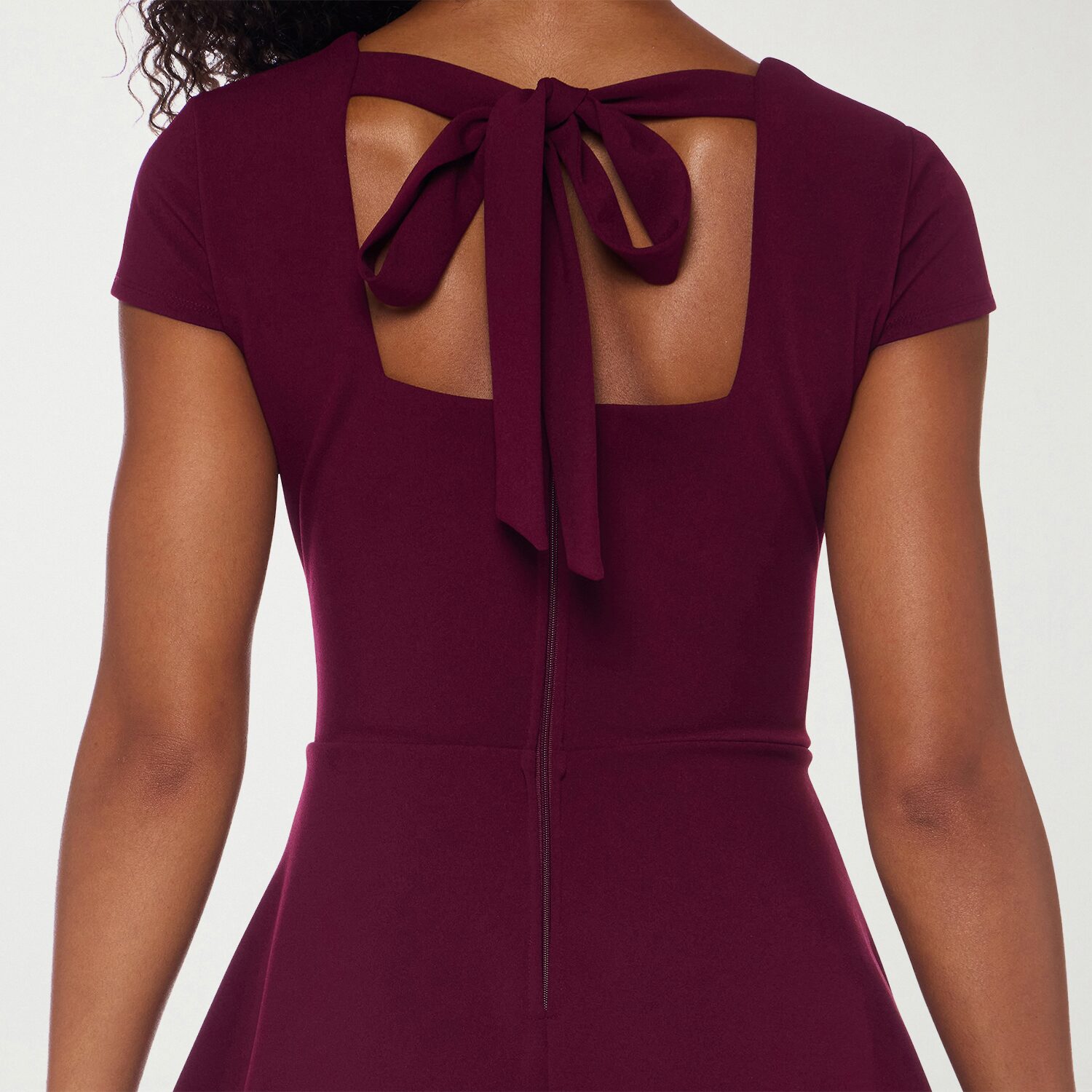 B. Smart Womens Juniors Jewel Neck Sleeveless Cap Fit + Flare Dress