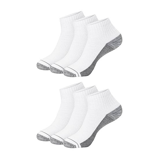 Hanes Ultimate Mens Multi-Pack 6 Pair Quarter Ankle Socks