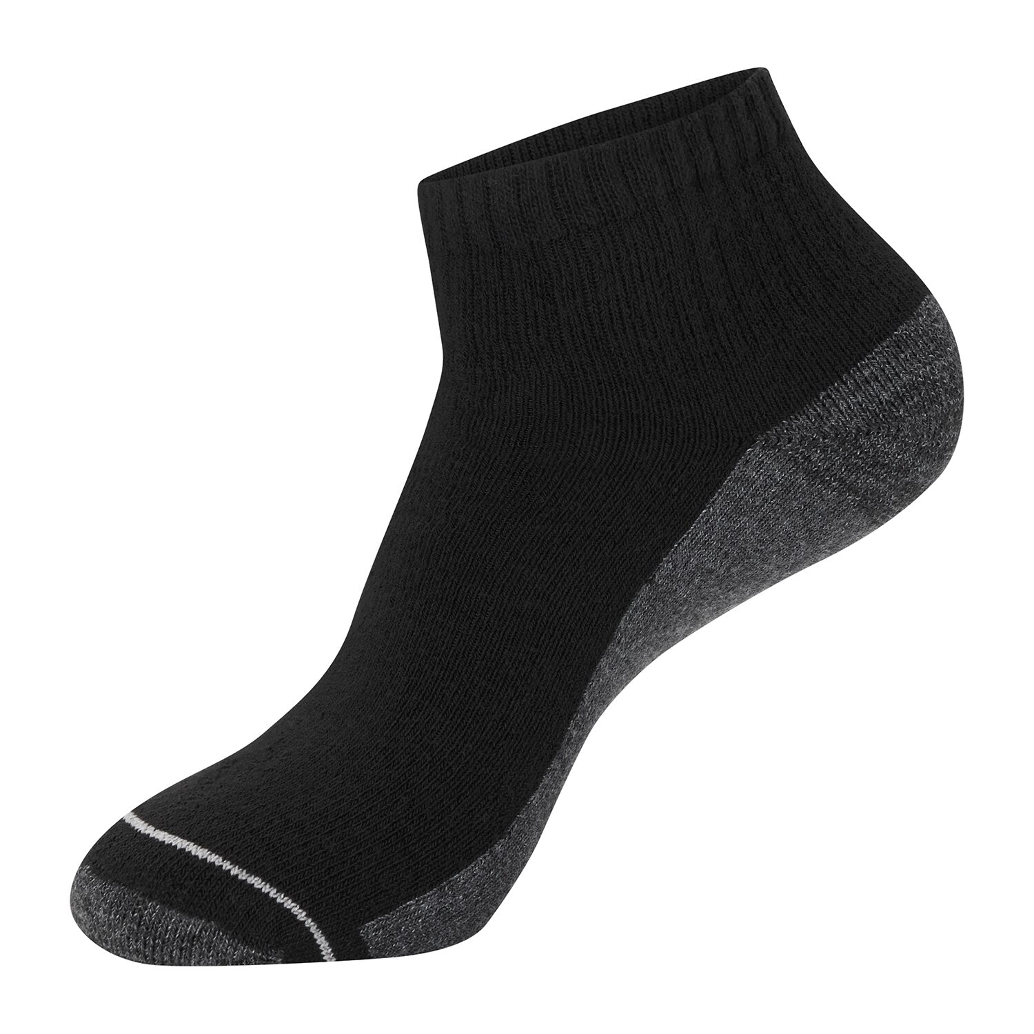 Hanes Ultimate Mens Multi-Pack 6 Pair Quarter Ankle Socks