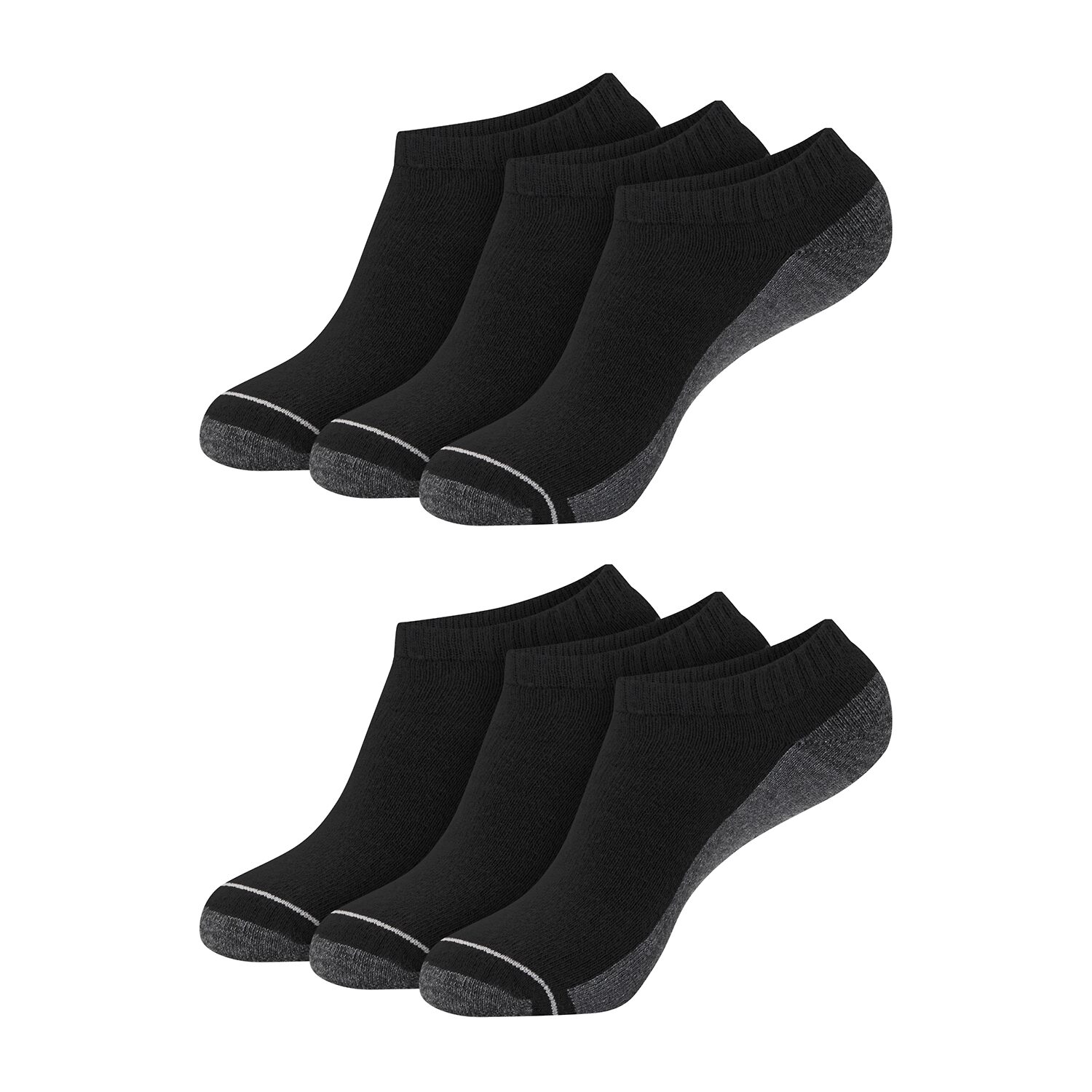 Hanes Ultimate Mens Multi-Pack 6 Pair Low Cut Socks