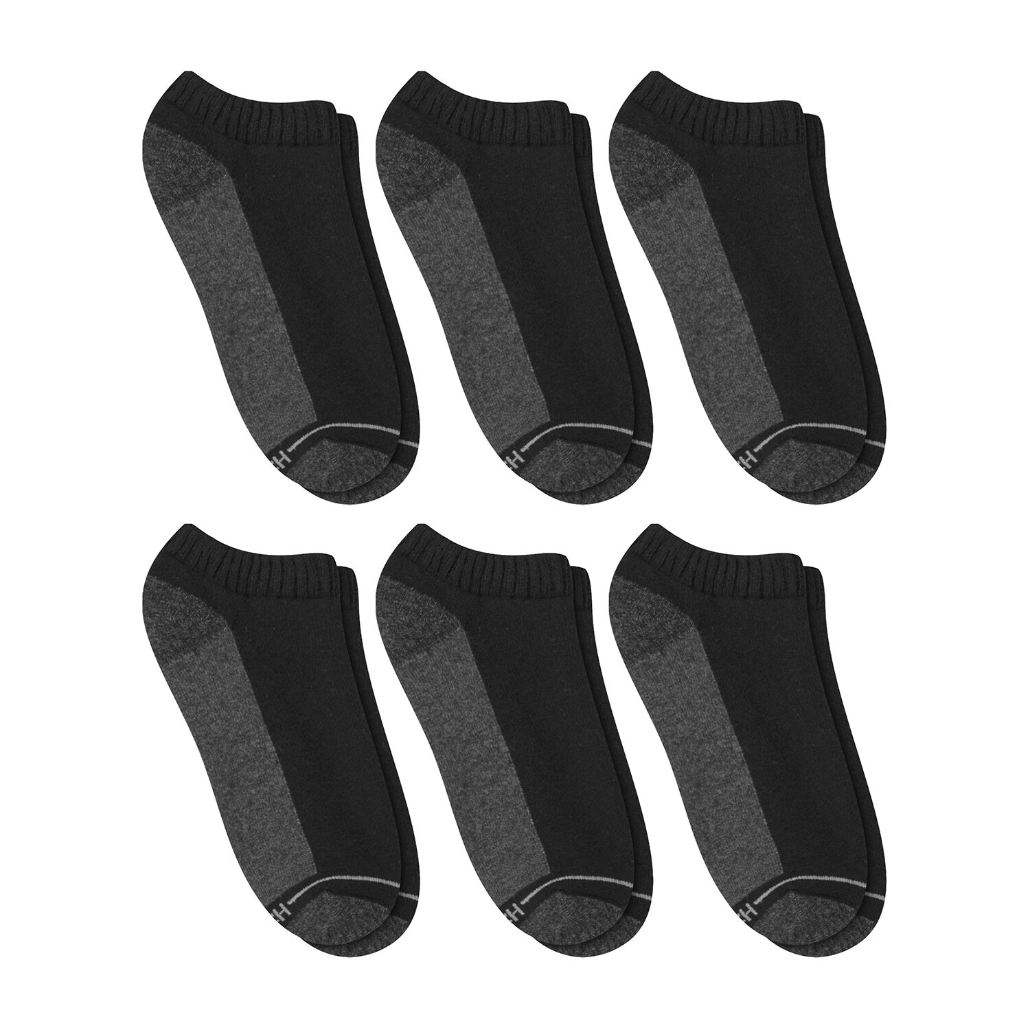 Hanes Ultimate Mens Multi-Pack 6 Pair Low Cut Socks