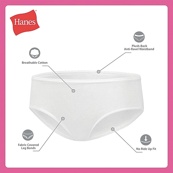Hanes Toddler Girls 10 Pack Briefs Tucbrf